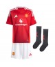 Günstige Manchester United Bruno Fernandes #8 Heimtrikotsatz Kinder 2024-25 Kurzarm (+ Kurze Hosen)